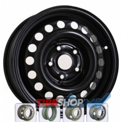 Диски Kapitan Сталь 6x15 4x100 ET43 DIA57.1 Black