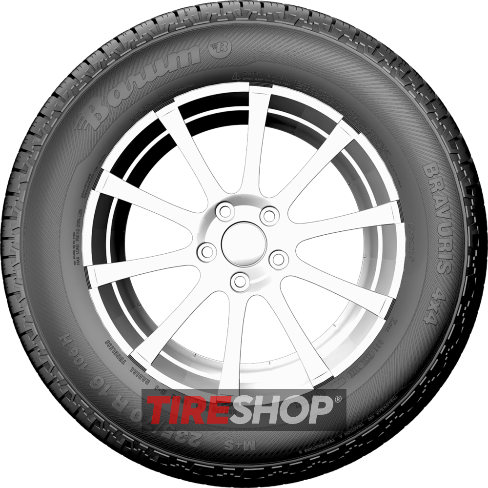 Летние шины Barum Bravuris 4x4 205/80 R16 104T XL - Фото 3 width=